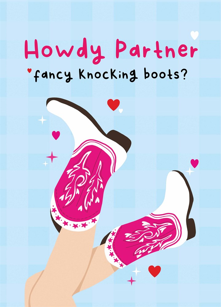 Knocking Boots Valentine's Card