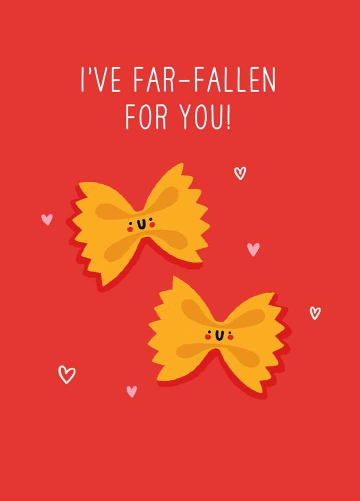 Far-Fallen Pasta Valentine's Card