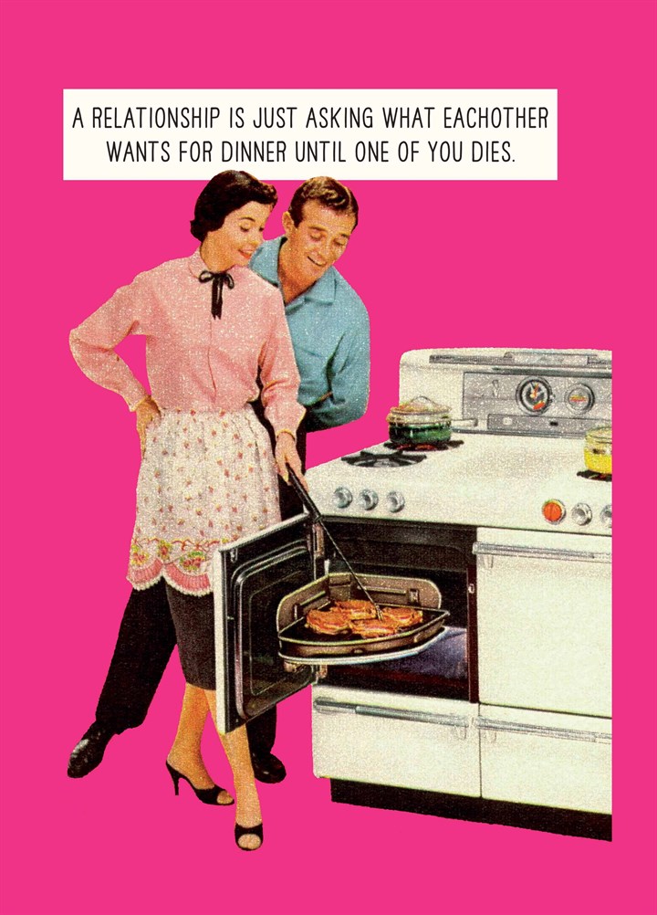 What's For Dinner Retro Valentine's Card
