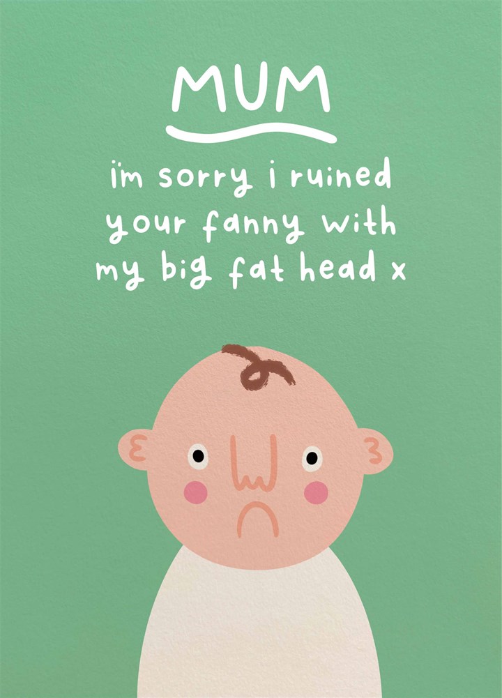 Big Fat Head Mother's Day Card