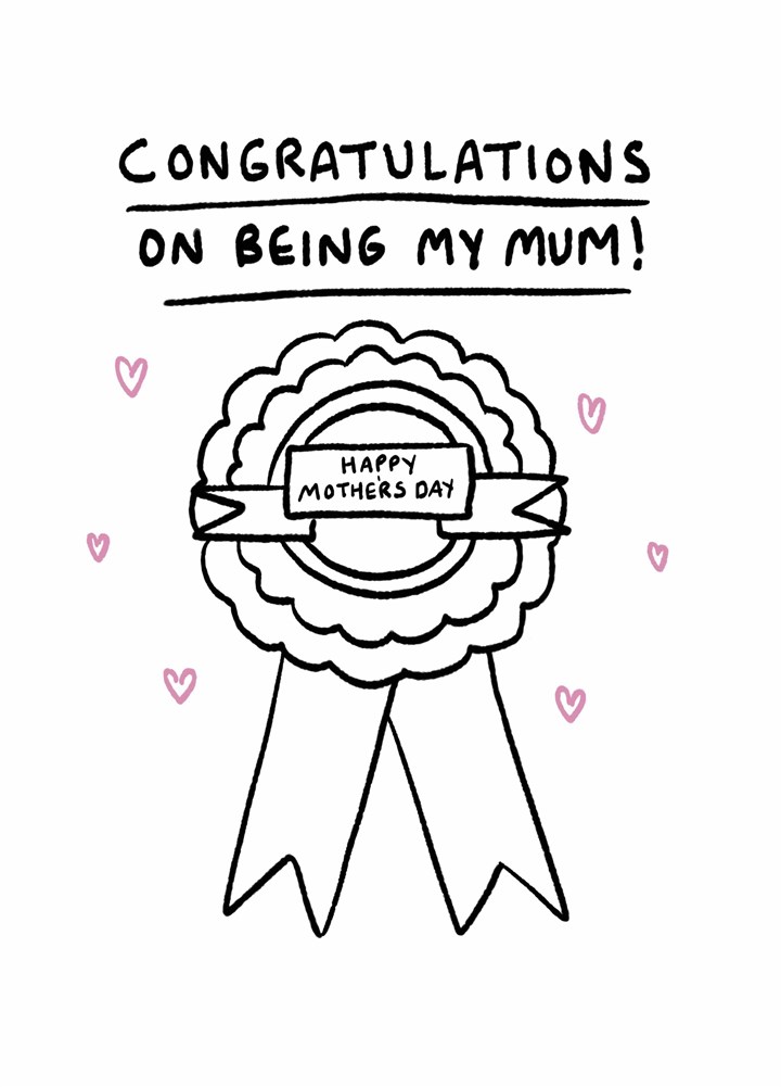 Congratulations Medal Mother's Day Card