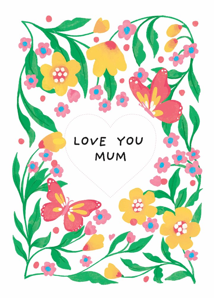 Love You Floral Mother's Day Card