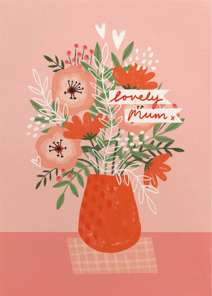Lovely Mum Vase Mother's Day Card