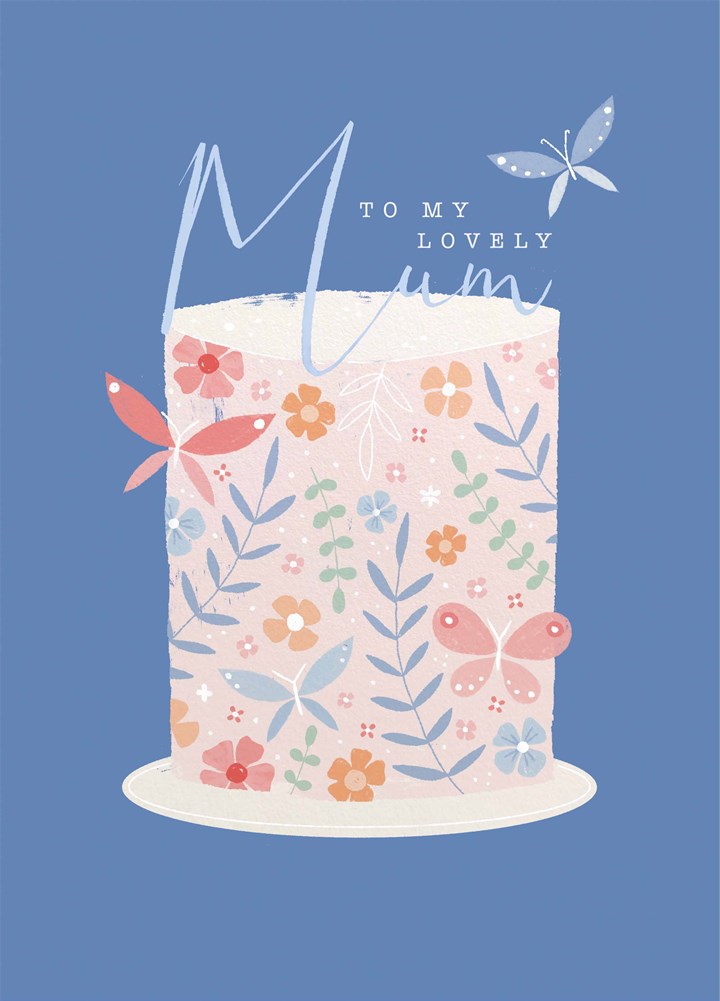 Lovely Mum Butterfly Cake Card
