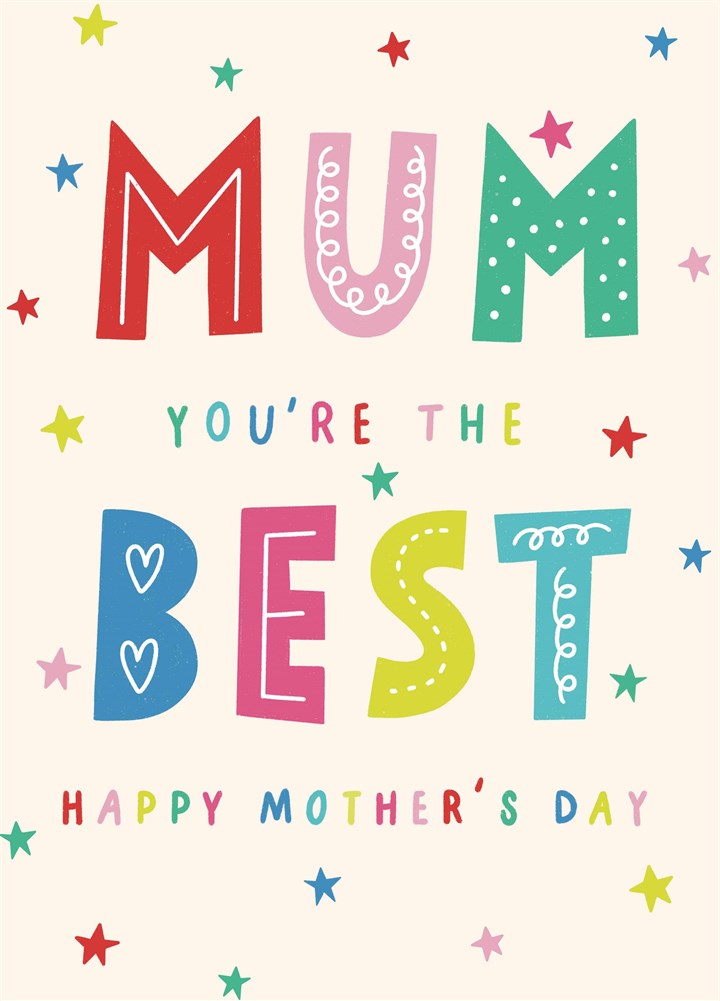 Starry You're The Best Mother's Day Card