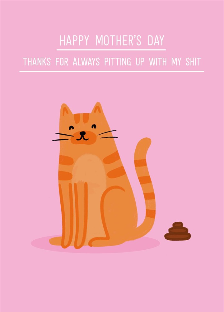 My Shit From The Cat Mother's Day Card