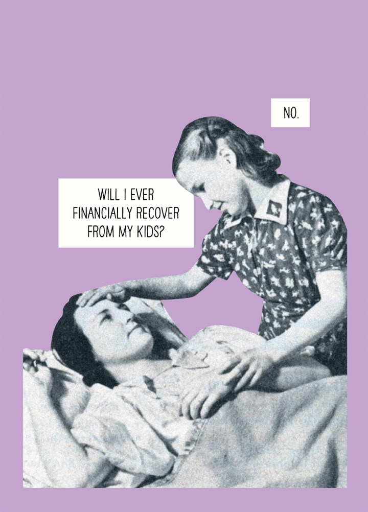 Financially Recover Retro Mother's Day Card