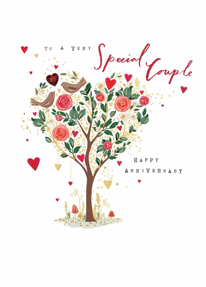 Special Couple Love Tree Anniversary Card