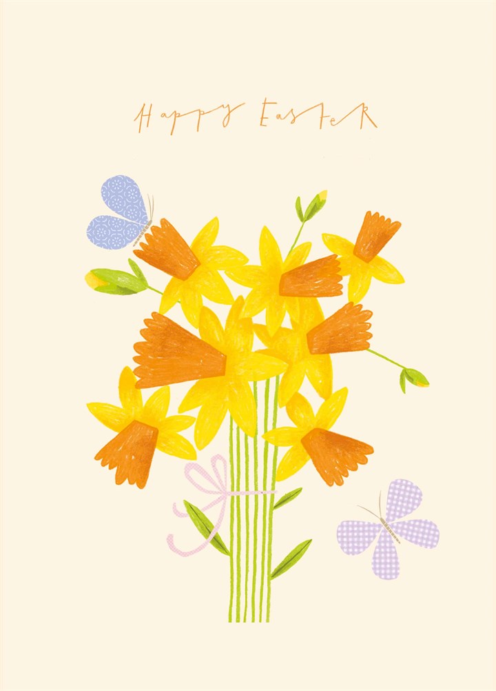 Bunch Of Daffodils Easter Card