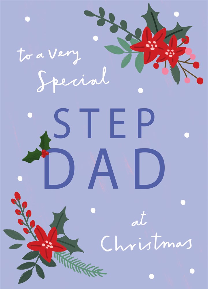 Step Dad Winter Foliage Christmas Card