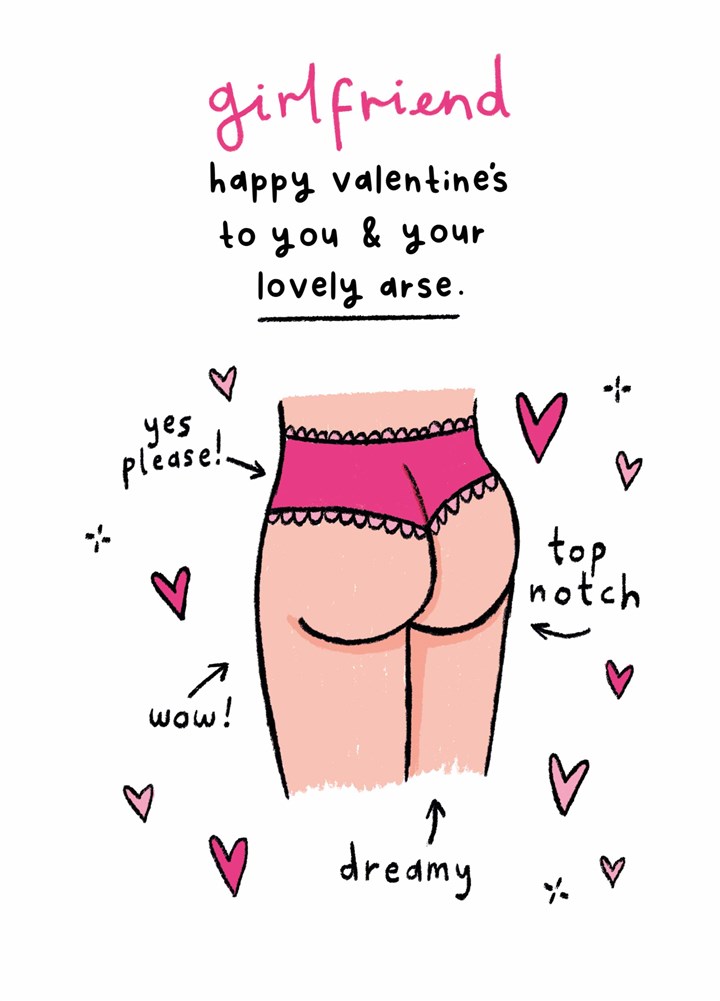 Girlifriend Lovely Arse Valentine's Card