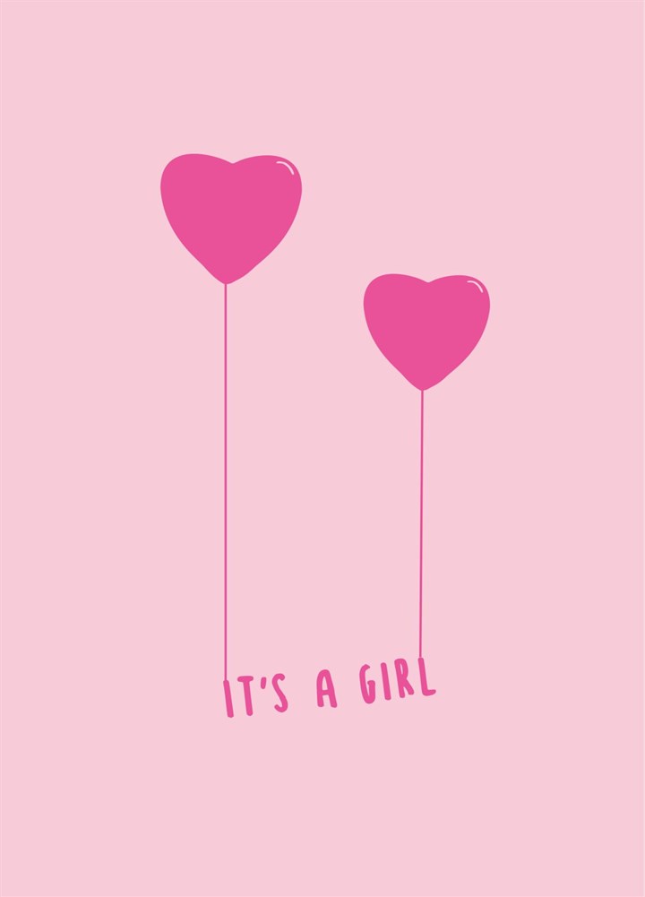 IT'S A GIRL New Baby Card