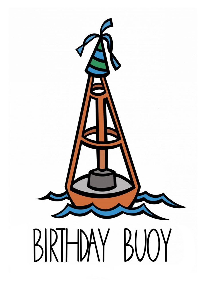 Birthday Buoy Nautical Card. Card