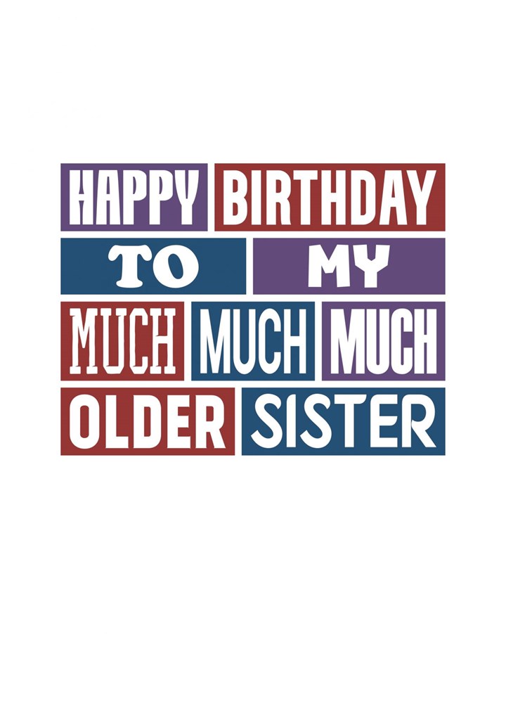 Older Sister Birthday Card