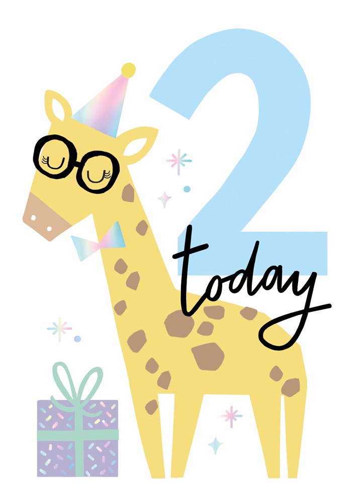 Party Giraffe 2 Today Card