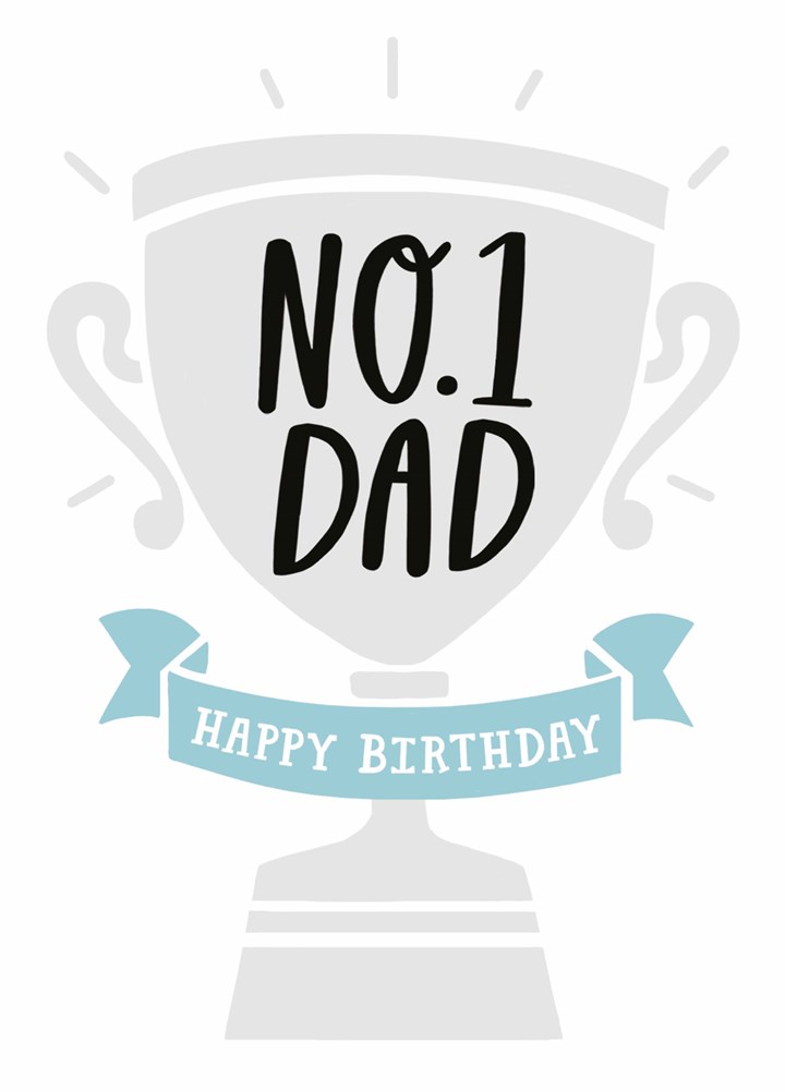 No1 Dad Happy Birthday Card