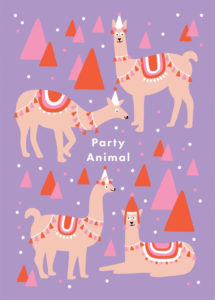 Party Animals Llamas Card