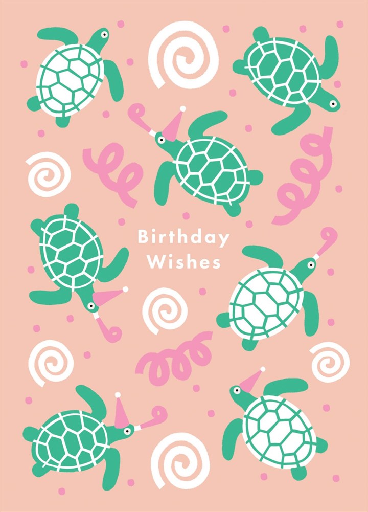Birthday Wishes Turtles Greetings Card