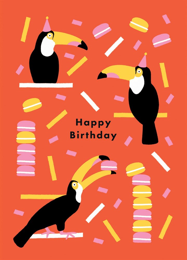 Happy Birthday Toucans Greetings Card