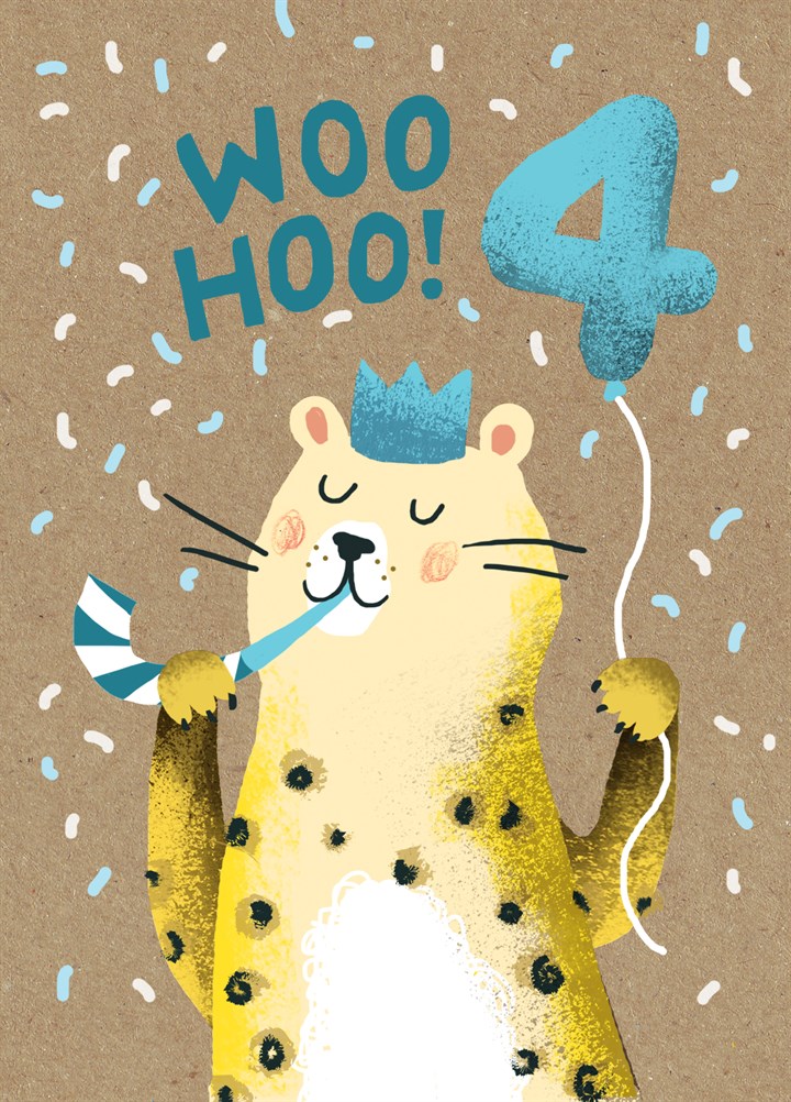 4 Woohoo Leopard Card
