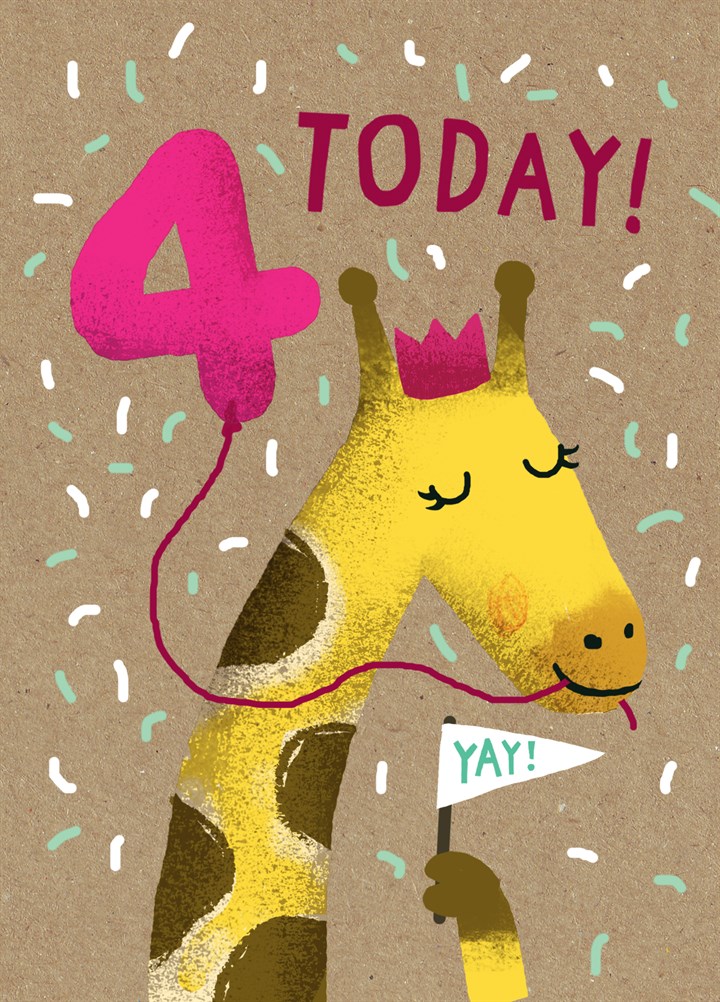 4 Today Giraffe Card