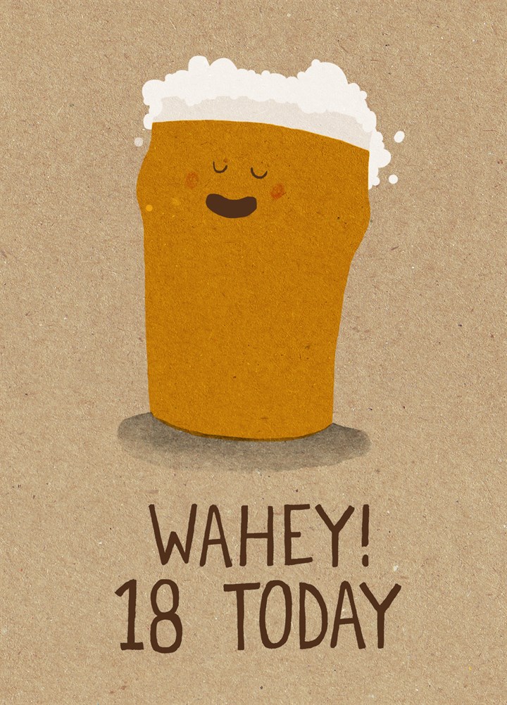 Wahey 18 Today Card