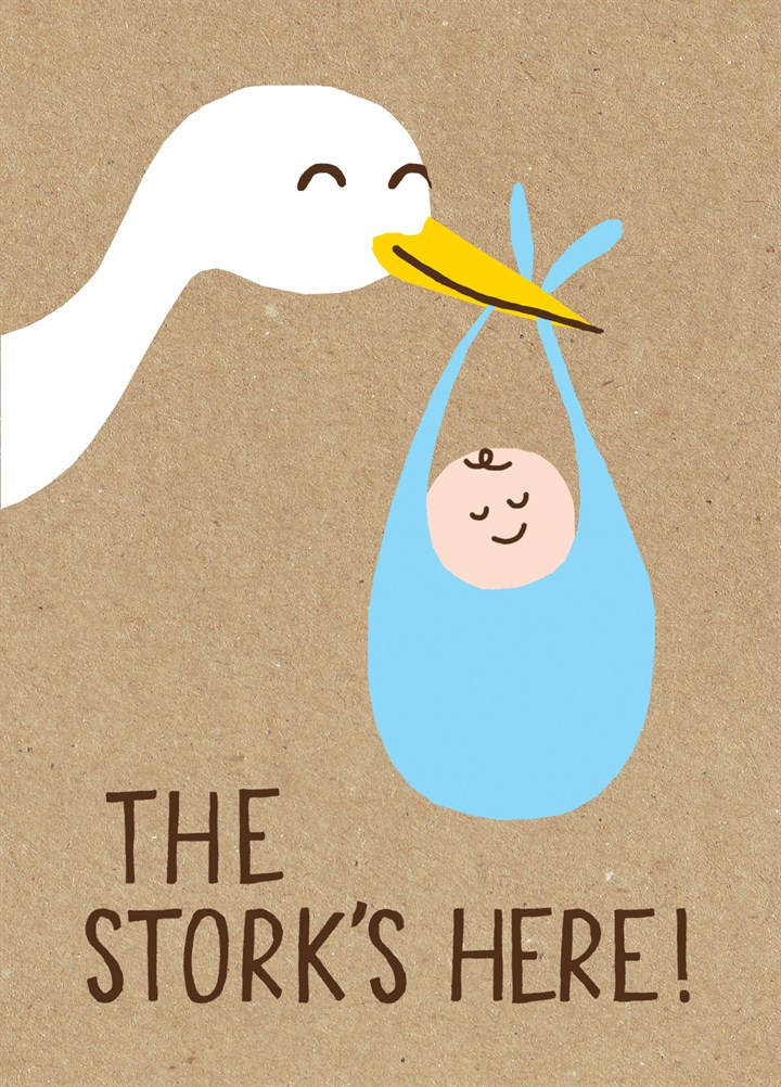 The Stork's Here Blue Card
