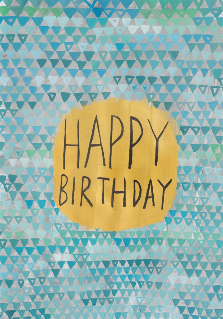 Happy Birthday Triangles Card