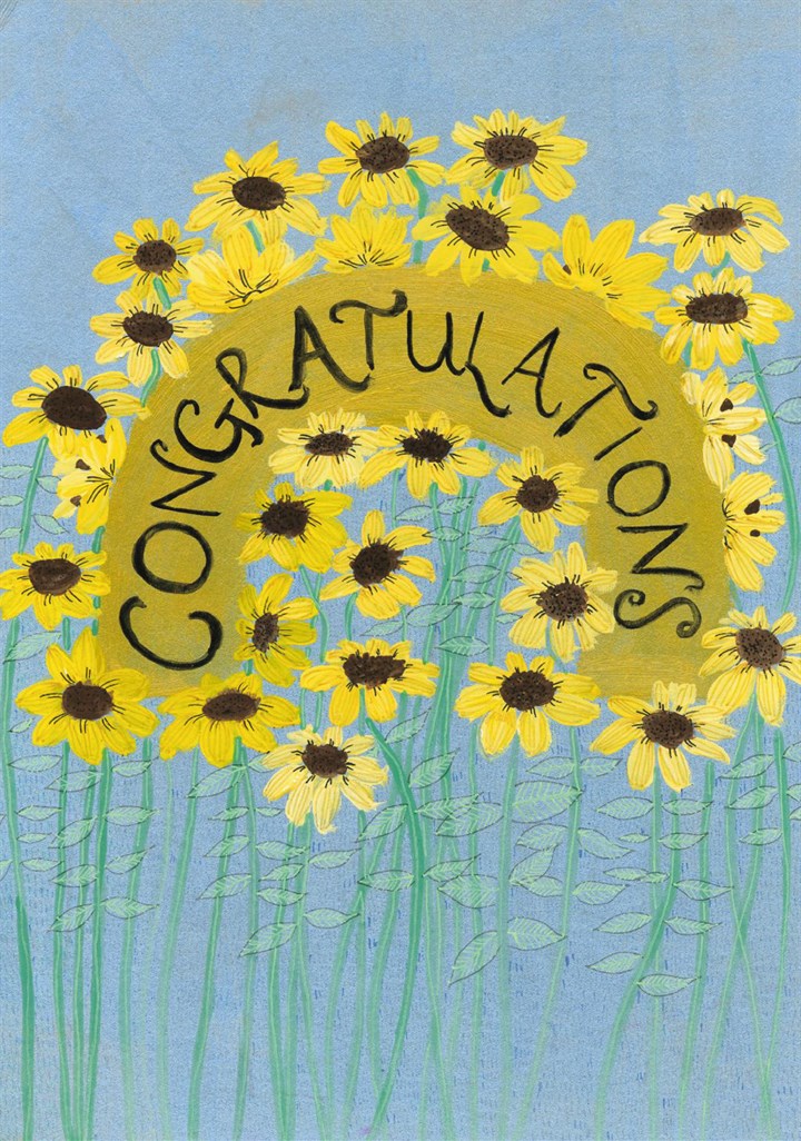 Congratulations Sunflowers Card