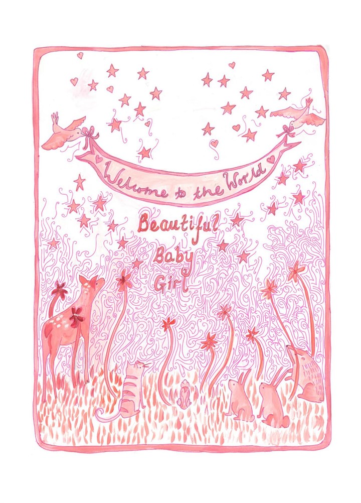 Beautiful Baby Girl Card