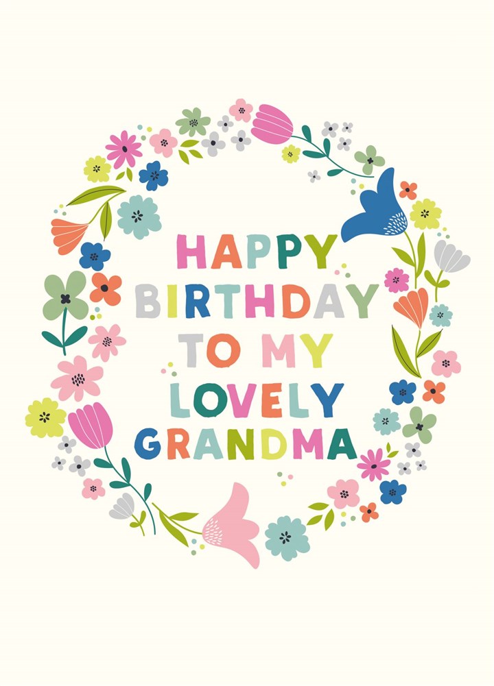 Happy Birthday Lovely Grandma Card