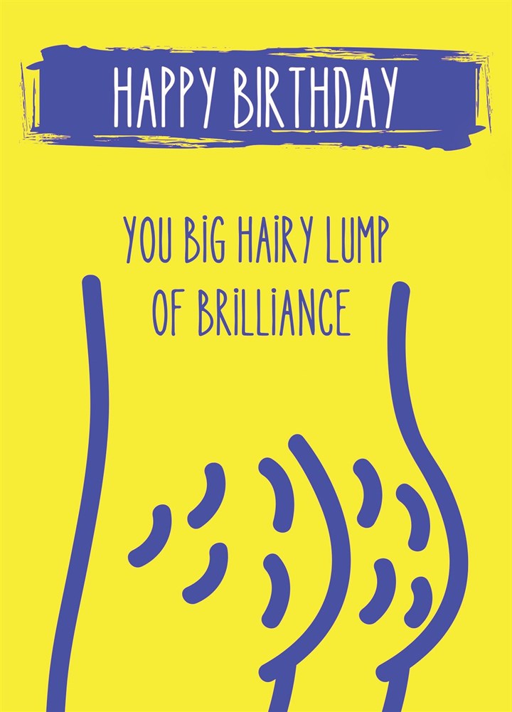 Hairy Funny Birthday Card