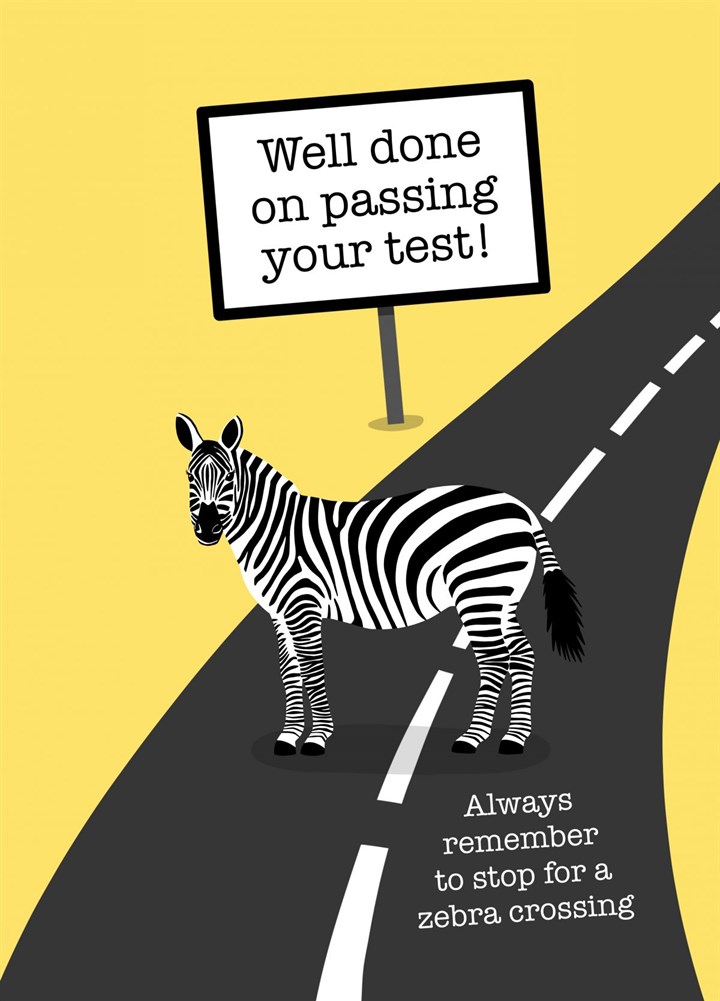 Zebra Crossing Driving Test Card
