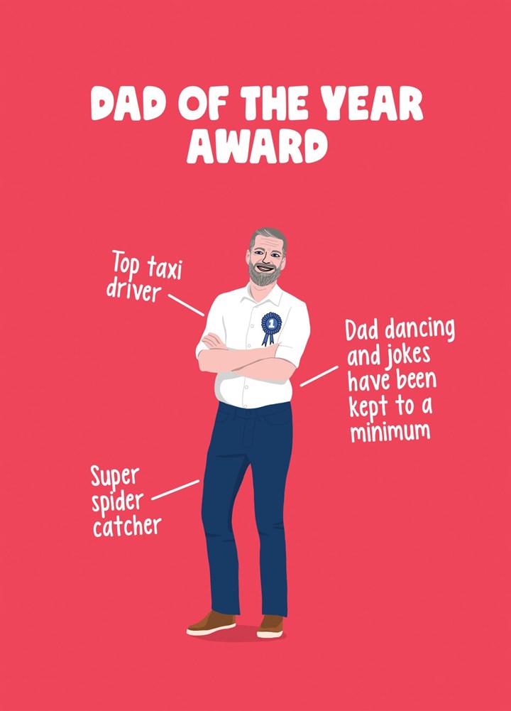 Dad Of The Year Award Card