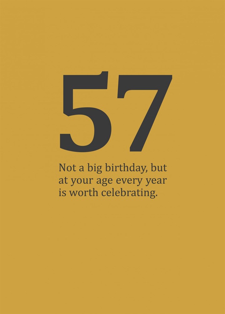 57th Birthday Card