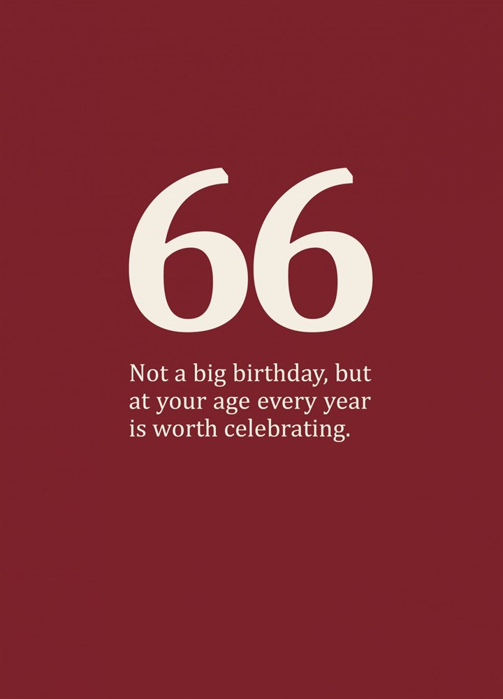 66th Birthday Card