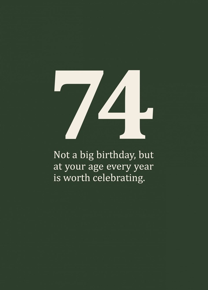 74th Birthday Card