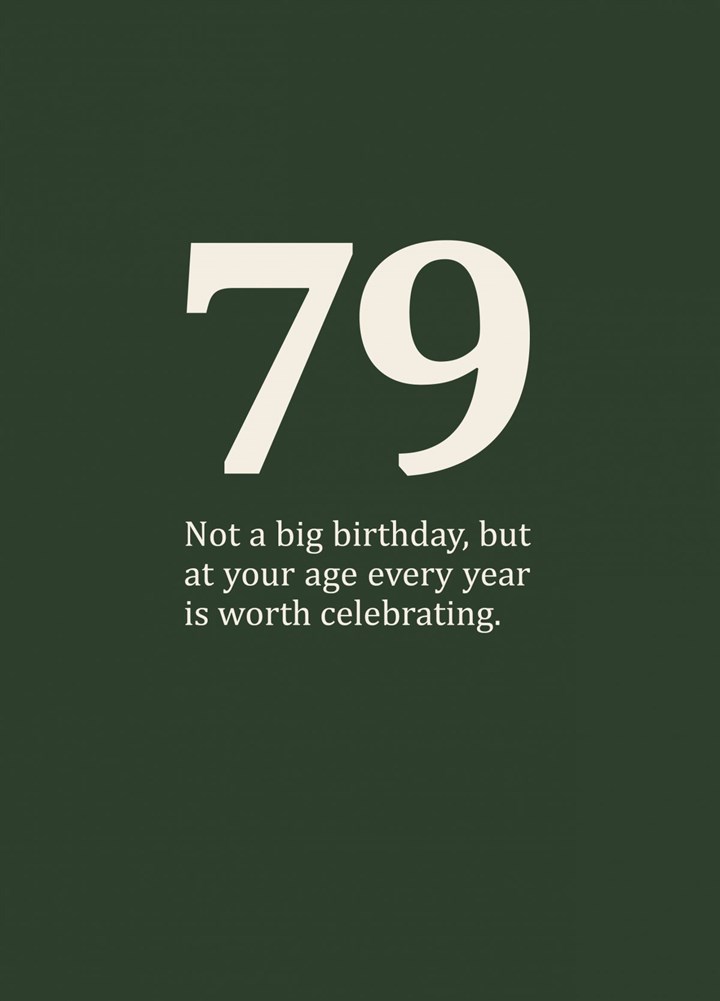 79th Birthday Card