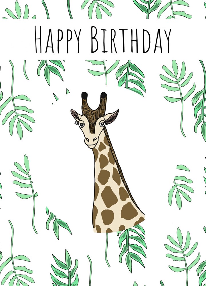Happy Birthday Giraffe Card