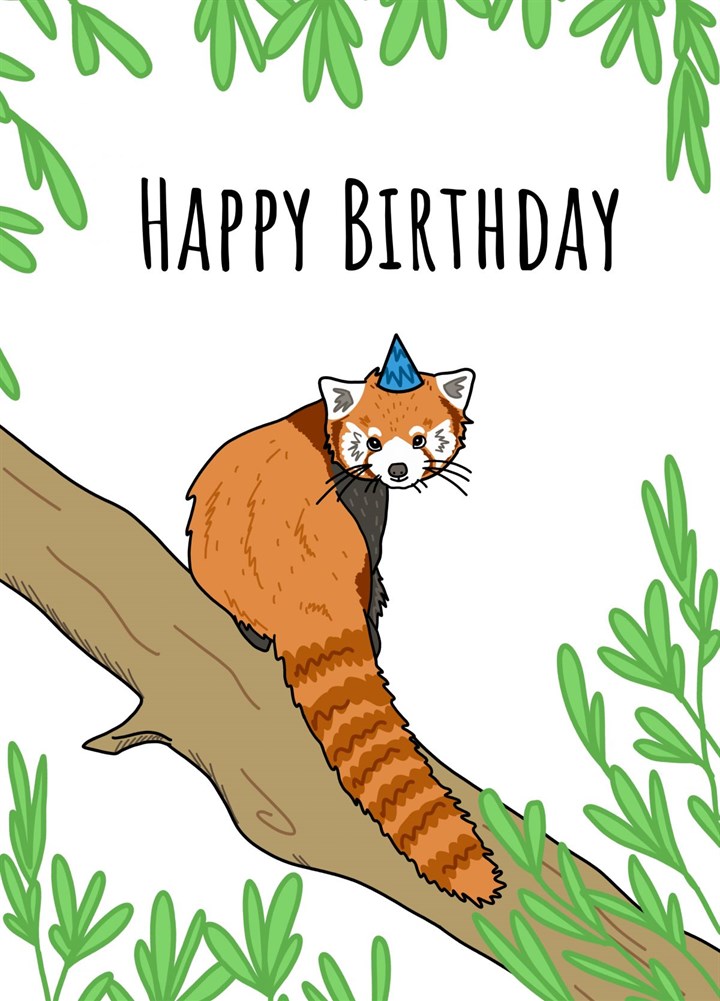 Red Panda Birthday Card