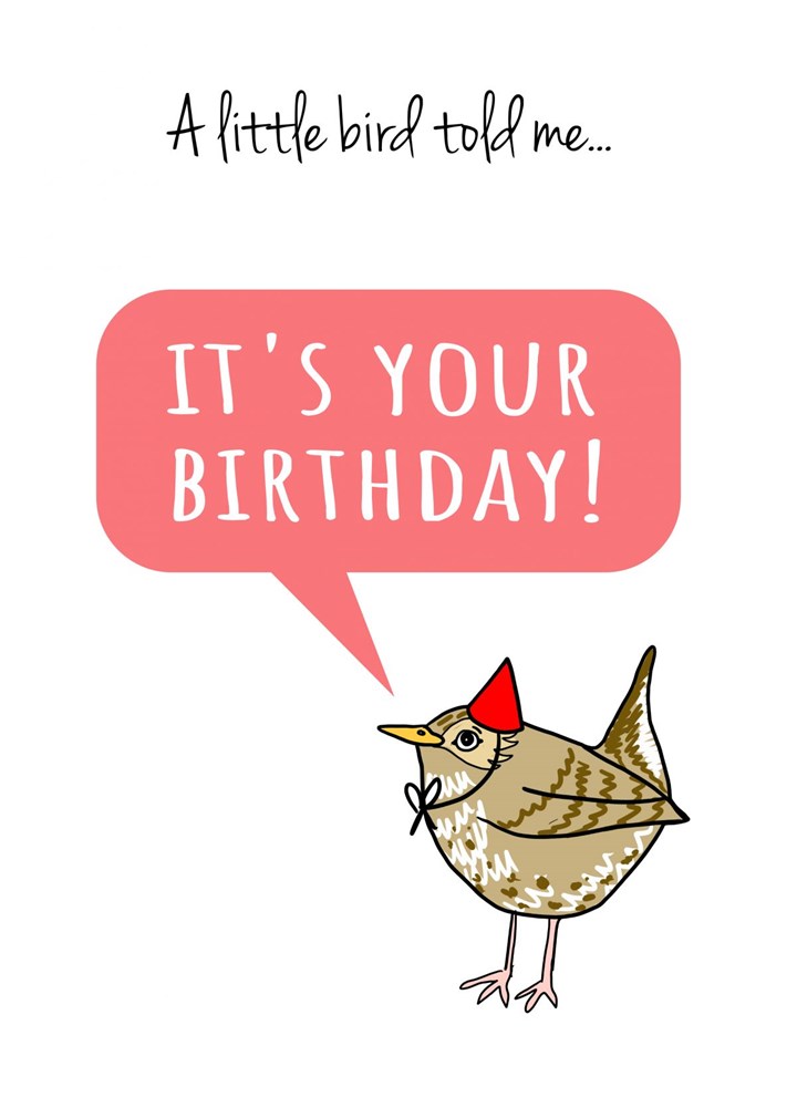 A Little Bird Told Me It's Your Birthday Card