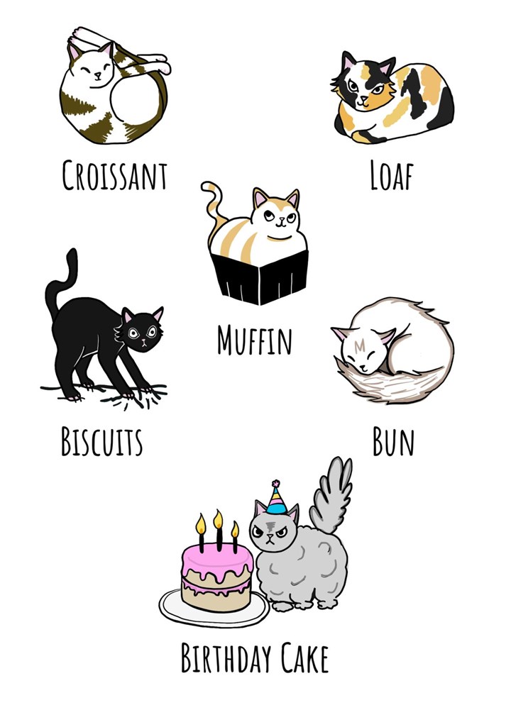 Bakery Cats Birthday Card