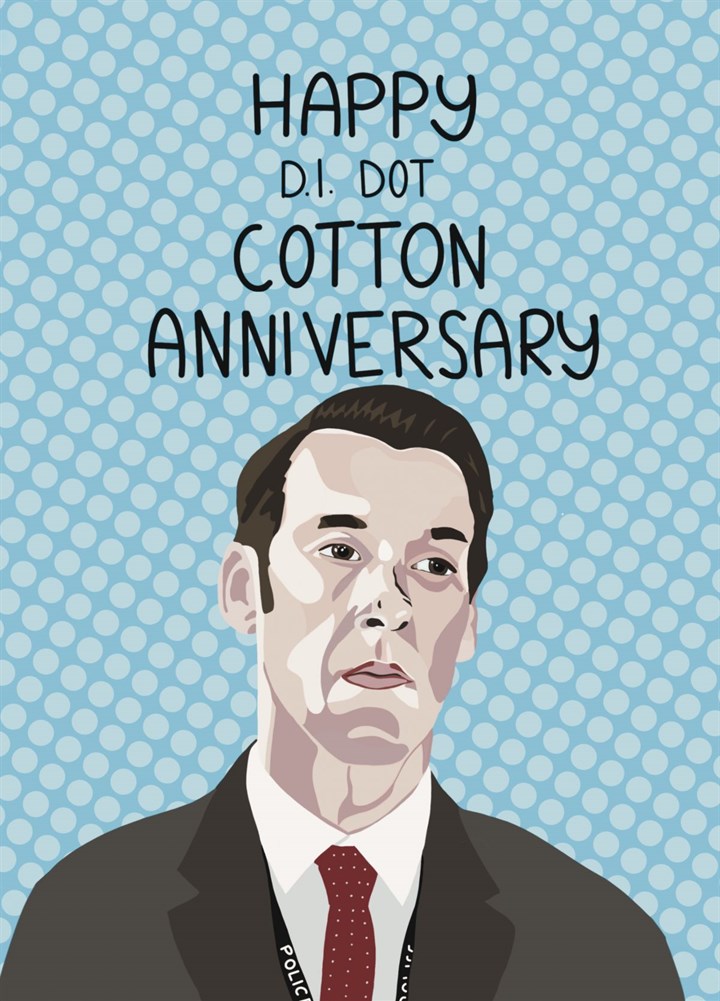 Happy (DI Dot) Cotton Anniversary Card