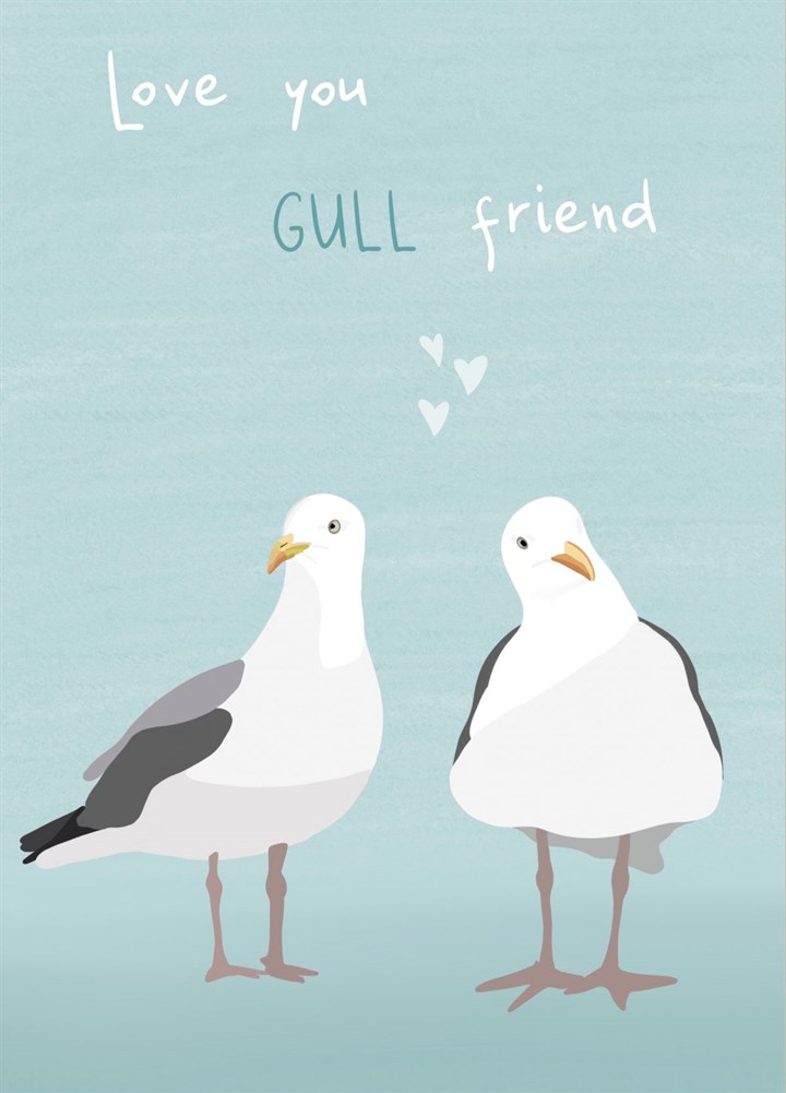 Girlfriend Anniversary Seagull Card