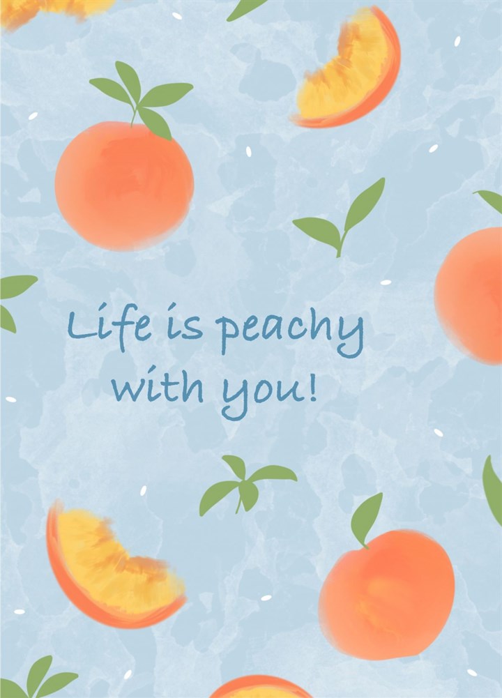 Cute Peachy Anniversary Card