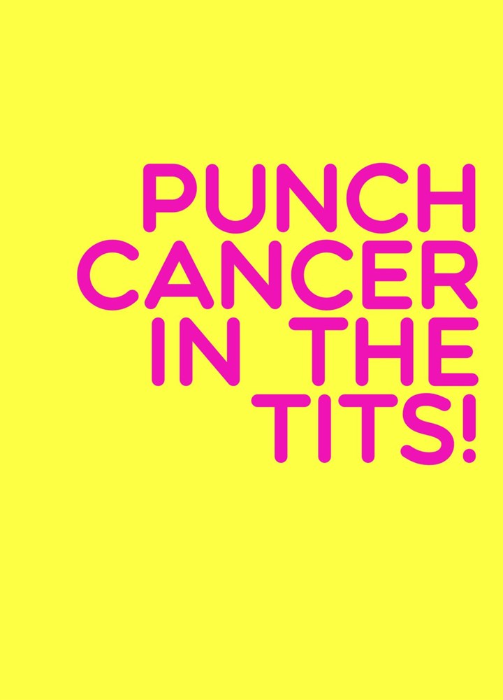 Punch Cancer In The Tits Card