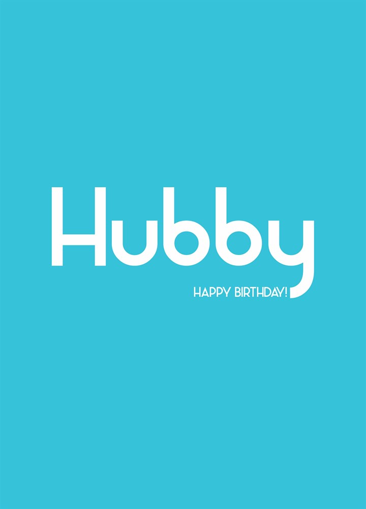 Hubby Happy Birthday Card