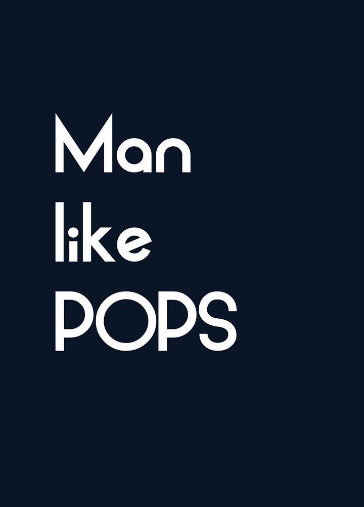 Man Like Pops Card