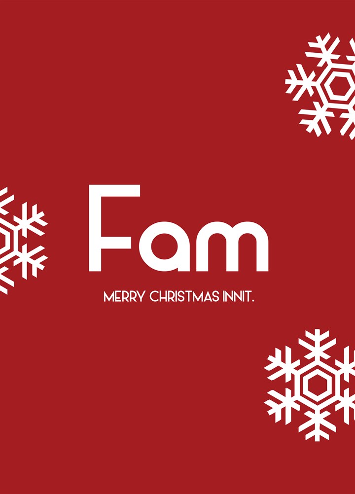 Fam Merry Christmas Innit Card