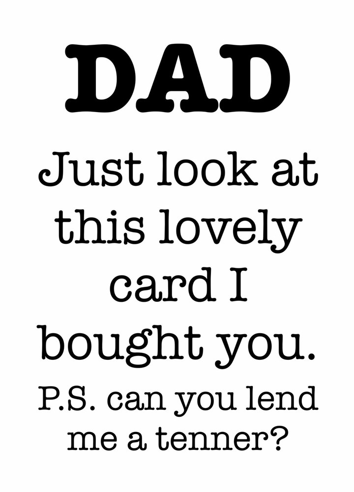 Funny Bank Of Dad Father's Day And Birthday Card